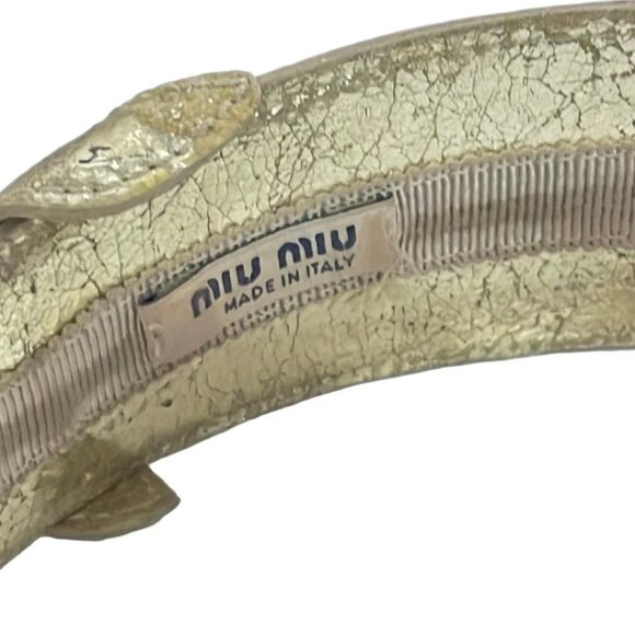 Auth miumiu - metallic gold Patent Leather Other Jewellery - Picture 3 of 4